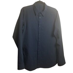 Lululemon New Venture Men's Navy Long-Sleeve Shirt Slim Fit Sz S